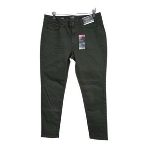 A.n.a Womens Mid Rise Skinny Ankle Jeans Stretch Size 12 Oregano Green NWT